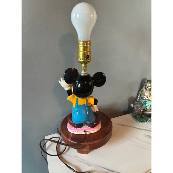 Vintage 1970s Disney Productions Mickey Mouse Ceramic Lamp – Works Great! - Picture 6 of 11